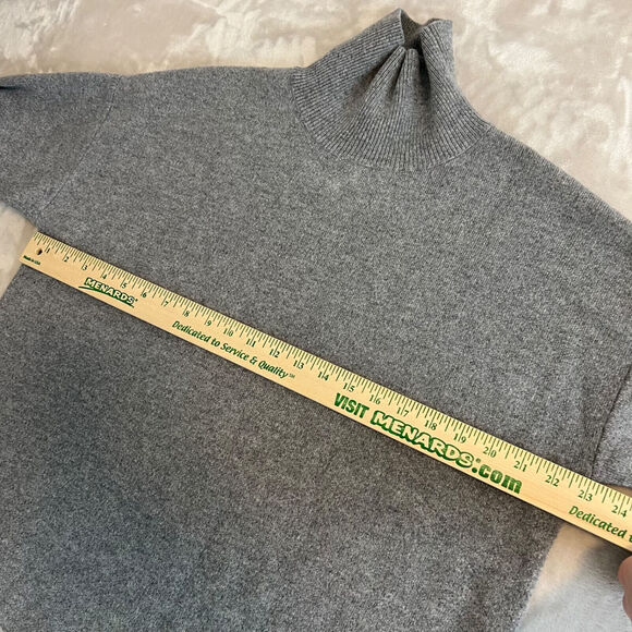 Nap Loungewear Sweater Womens OS Grey Slant Turtleneck Wool Minimal Preppy - Picture 8 of 13